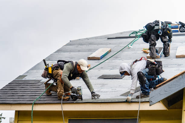 Professional Gutter Installation technician working in Athol, ID